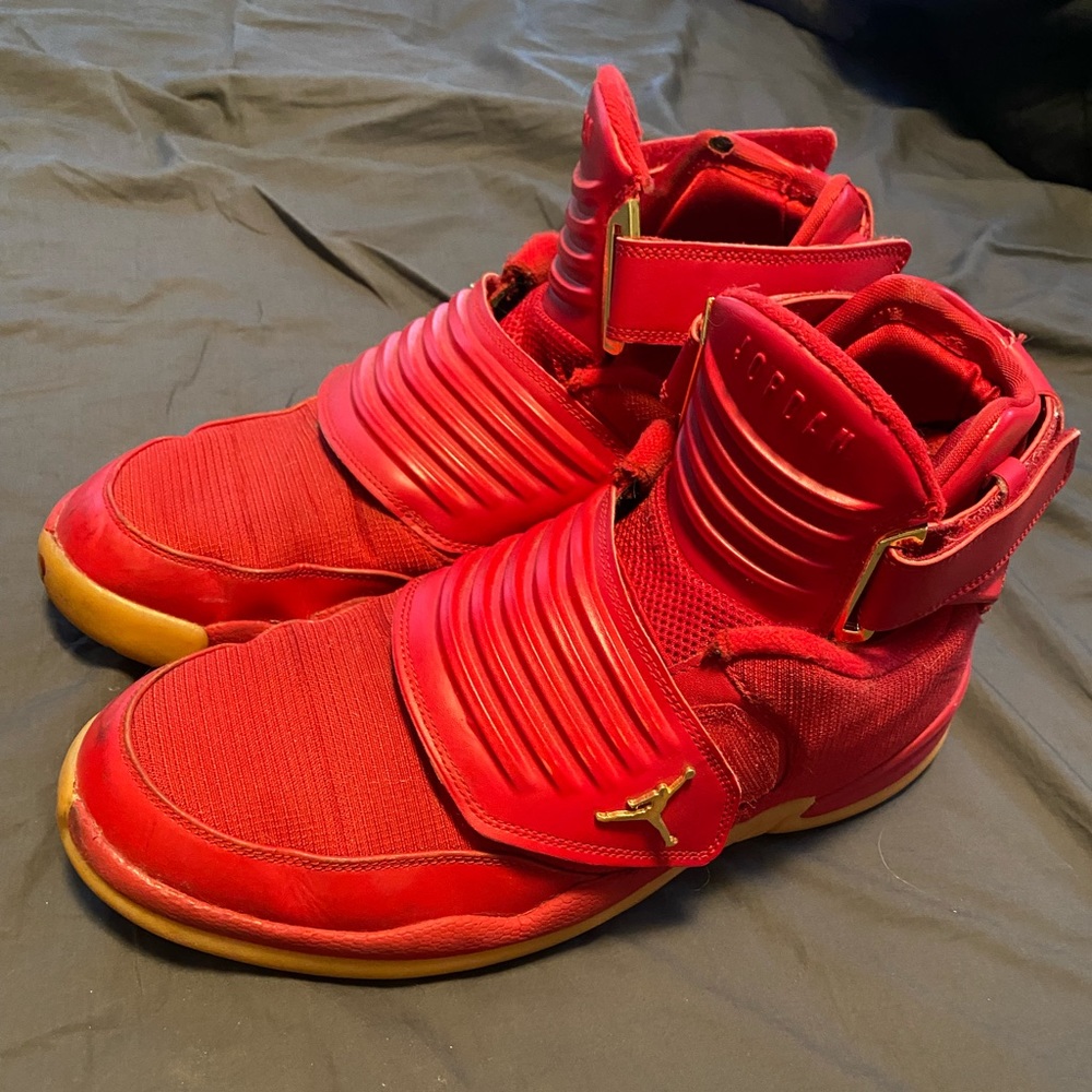 Red Jordan 23’s “Red Gum” size 11.5. Velcro straps. Great condition.